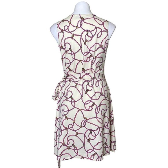 JB by Julie Brown Nautical Rope Print Wrap Dress, Sleeveless Women's Size L - Picture 5 of 10